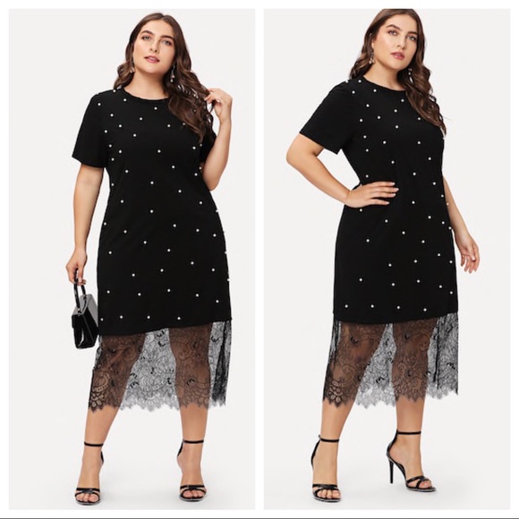 SHEIN Dresses & Skirts - Plus Size Pearl Embellished Dress